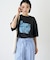 【UNISEX】【プラスサイズあり】スラブ天竺ピグメントロゴTEE