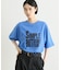 【UNISEX】【プラスサイズあり】スラブ天竺ピグメントロゴTEE