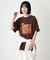 【UNISEX】【プラスサイズあり】スラブ天竺ピグメントロゴTEE