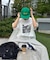 【UNISEX】【プラスサイズあり】スラブ天竺ピグメントロゴTEE