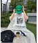 【UNISEX】【プラスサイズあり】スラブ天竺ピグメントロゴTEE