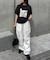 【UNISEX】【プラスサイズあり】スラブ天竺ピグメントロゴTEE
