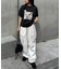 【UNISEX】【プラスサイズあり】スラブ天竺ピグメントロゴTEE