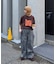 【UNISEX】【プラスサイズあり】スラブ天竺ピグメントロゴTEE