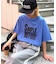 【UNISEX】【プラスサイズあり】スラブ天竺ピグメントロゴTEE
