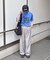 【UNISEX】【プラスサイズあり】スラブ天竺ピグメントロゴTEE
