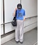 【UNISEX】【プラスサイズあり】スラブ天竺ピグメントロゴTEE