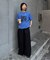 【UNISEX】【プラスサイズあり】スラブ天竺ピグメントロゴTEE