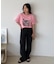 【UNISEX】【プラスサイズあり】スラブ天竺ピグメントロゴTEE
