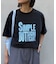 【UNISEX】【プラスサイズあり】スラブ天竺ピグメントロゴTEE