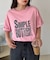 【UNISEX】【プラスサイズあり】スラブ天竺ピグメントロゴTEE
