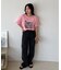 【UNISEX】【プラスサイズあり】スラブ天竺ピグメントロゴTEE