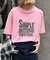 【UNISEX】【プラスサイズあり】スラブ天竺ピグメントロゴTEE
