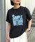【UNISEX】【プラスサイズあり】スラブ天竺ピグメントロゴTEE