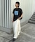 【UNISEX】【プラスサイズあり】スラブ天竺ピグメントロゴTEE