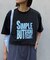 【UNISEX】【プラスサイズあり】スラブ天竺ピグメントロゴTEE