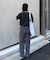 【UNISEX】【プラスサイズあり】スラブ天竺ピグメントロゴTEE