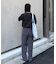 【UNISEX】【プラスサイズあり】スラブ天竺ピグメントロゴTEE