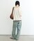 【接触冷感/ドット柄あり】フェイクレイヤードシアースラブ刺繍オーバーTee