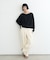 【接触冷感/ドット柄あり】フェイクレイヤードシアースラブ刺繍オーバーTee