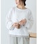 【接触冷感/ドット柄あり】フェイクレイヤードシアースラブ刺繍オーバーTee