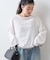 【接触冷感/ドット柄あり】フェイクレイヤードシアースラブ刺繍オーバーTee