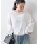 【接触冷感/ドット柄あり】フェイクレイヤードシアースラブ刺繍オーバーTee