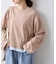 【接触冷感/ドット柄あり】フェイクレイヤードシアースラブ刺繍オーバーTee