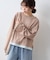 【接触冷感/ドット柄あり】フェイクレイヤードシアースラブ刺繍オーバーTee