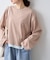 【接触冷感/ドット柄あり】フェイクレイヤードシアースラブ刺繍オーバーTee