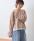 【接触冷感/ドット柄あり】フェイクレイヤードシアースラブ刺繍オーバーTee