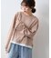 【接触冷感/ドット柄あり】フェイクレイヤードシアースラブ刺繍オーバーTee