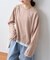 【接触冷感/ドット柄あり】フェイクレイヤードシアースラブ刺繍オーバーTee