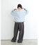 【接触冷感/ドット柄あり】フェイクレイヤードシアースラブ刺繍オーバーTee