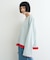 【接触冷感/ドット柄あり】フェイクレイヤードシアースラブ刺繍オーバーTee