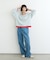 【接触冷感/ドット柄あり】フェイクレイヤードシアースラブ刺繍オーバーTee