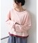 【接触冷感/ドット柄あり】フェイクレイヤードシアースラブ刺繍オーバーTee