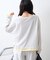 【接触冷感/ドット柄あり】フェイクレイヤードシアースラブ刺繍オーバーTee