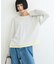 【接触冷感/ドット柄あり】フェイクレイヤードシアースラブ刺繍オーバーTee