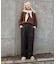【UNISEX】タックボリュームワイドスラックスパンツ/サイドラインスラックス