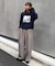 【UNISEX】タックボリュームワイドスラックスパンツ/サイドラインスラックス