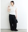 【UNISEX】タックボリュームワイドスラックスパンツ/サイドラインスラックス