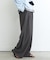 【UNISEX】タックボリュームワイドスラックスパンツ/サイドラインスラックス