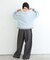 【UNISEX】タックボリュームワイドスラックスパンツ/サイドラインスラックス