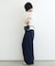 【UNISEX】タックボリュームワイドスラックスパンツ/サイドラインスラックス