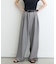 【UNISEX】タックボリュームワイドスラックスパンツ/サイドラインスラックス