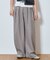 【UNISEX】タックボリュームワイドスラックスパンツ/サイドラインスラックス