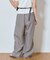【UNISEX】タックボリュームワイドスラックスパンツ/サイドラインスラックス