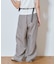 【UNISEX】タックボリュームワイドスラックスパンツ/サイドラインスラックス