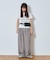 【UNISEX】タックボリュームワイドスラックスパンツ/サイドラインスラックス